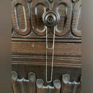 925 italy necklace bracelet silver thin chain bead set READ